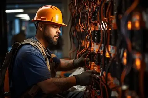 homem fazendo instalação eléctrica